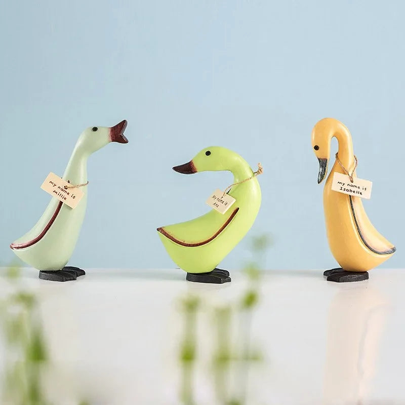 Handcrafted Wooden Duck Figurines – Millie