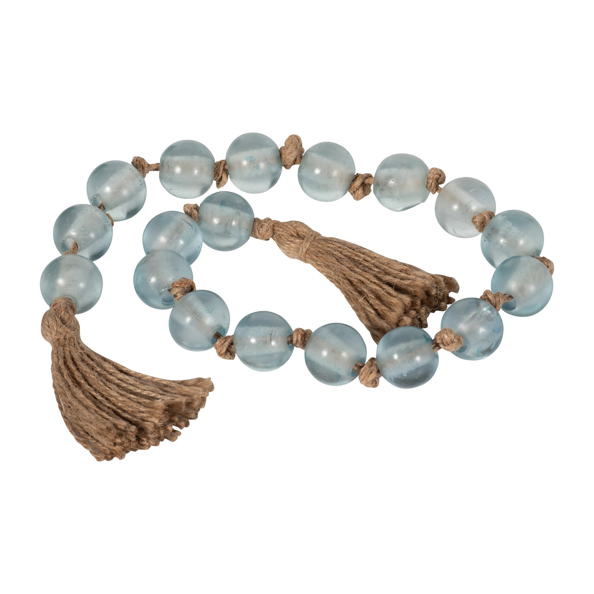 Blue Glass Bead Garland Tassel Accent 2 in 17562