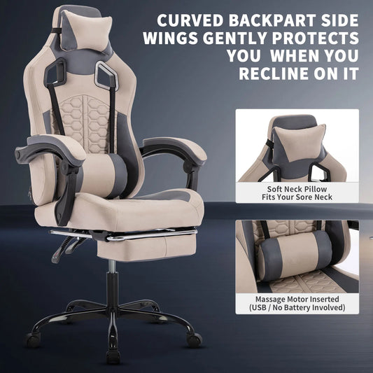 The Monaco Ergonomic Massage Gaming Chair