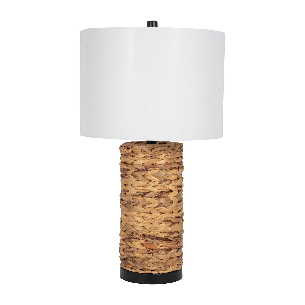 Seabrook Handwoven Seagrass Table Lamp with Linen Shade