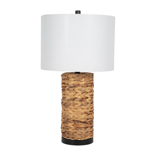 Seabrook Handwoven Seagrass Table Lamp with Linen Shade