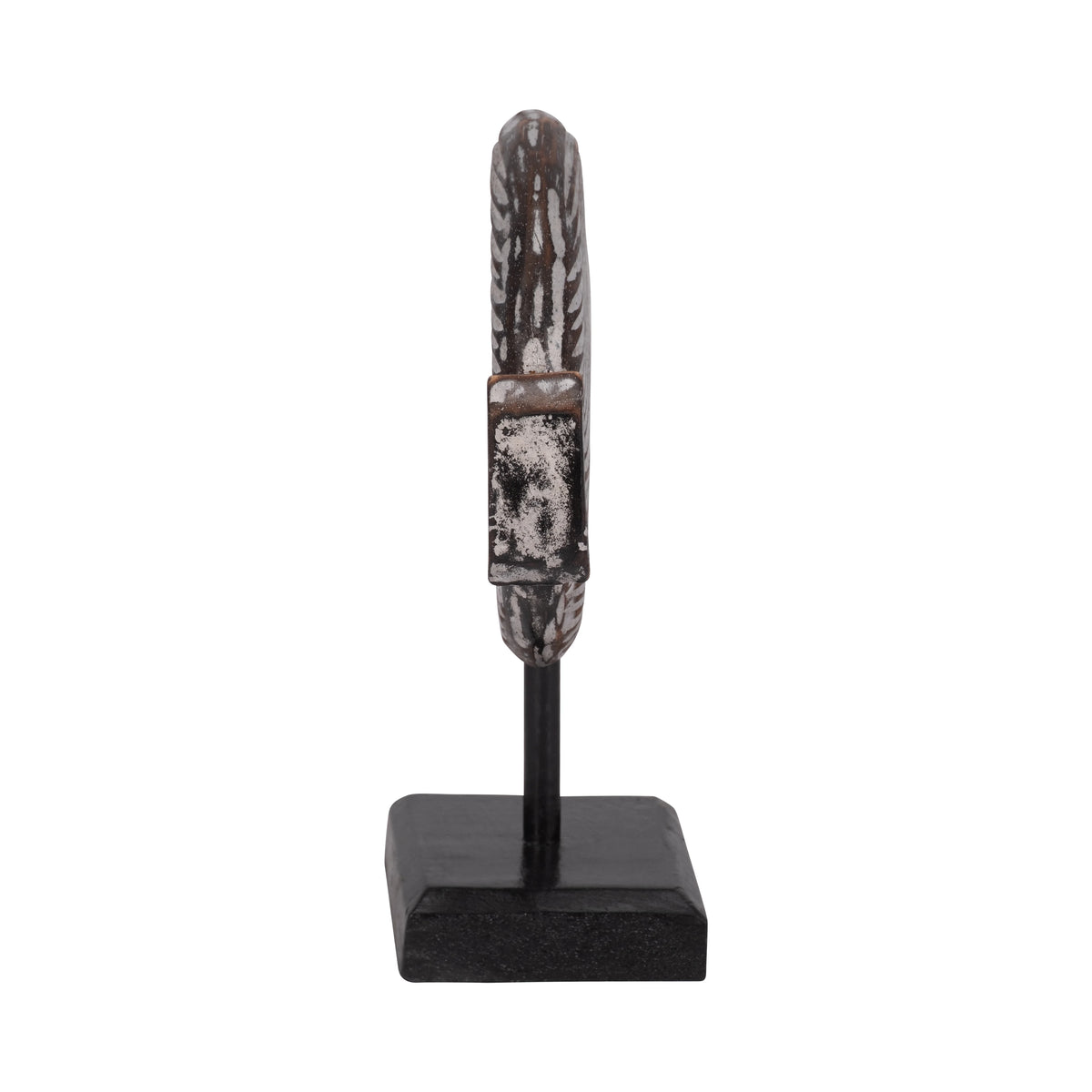 Monterey Hand-Carved Wood Fish Sculpture on Stand