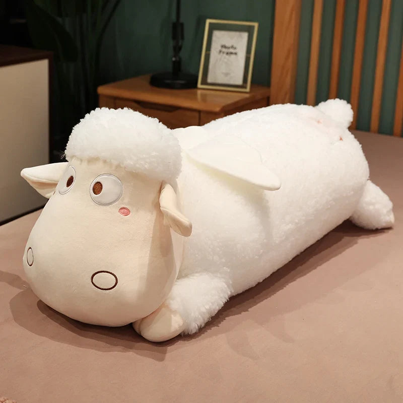 Kawaii Sheep Plush Toy – Long Sleeping Sheep Hug Pillow Stuffed Animal