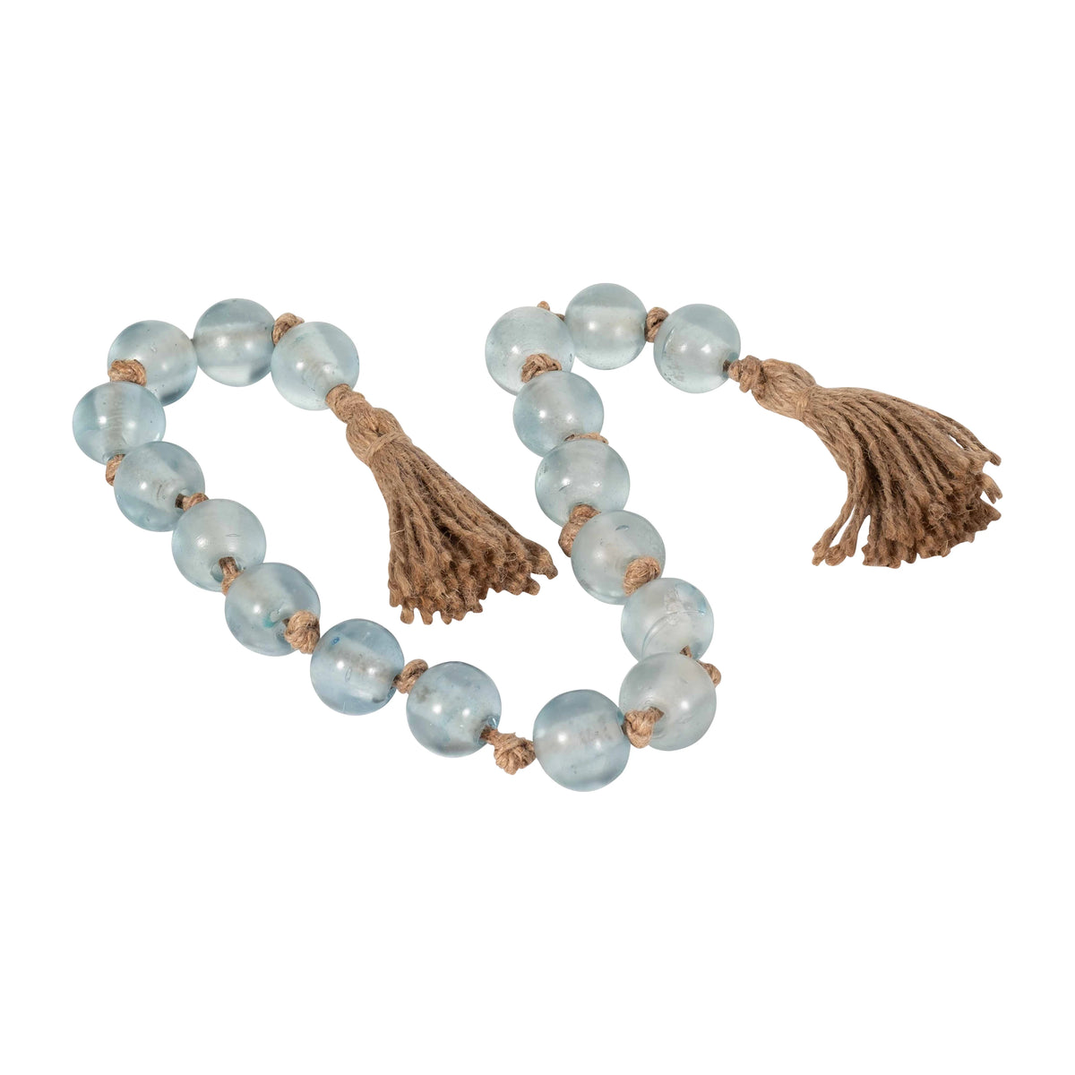 Blue Glass Bead Garland Tassel Accent 2 in 17562