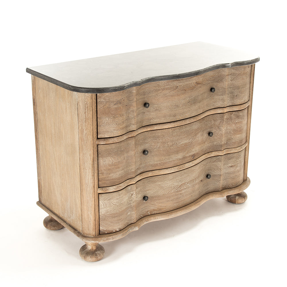Marbre Stone Top Oak Chest