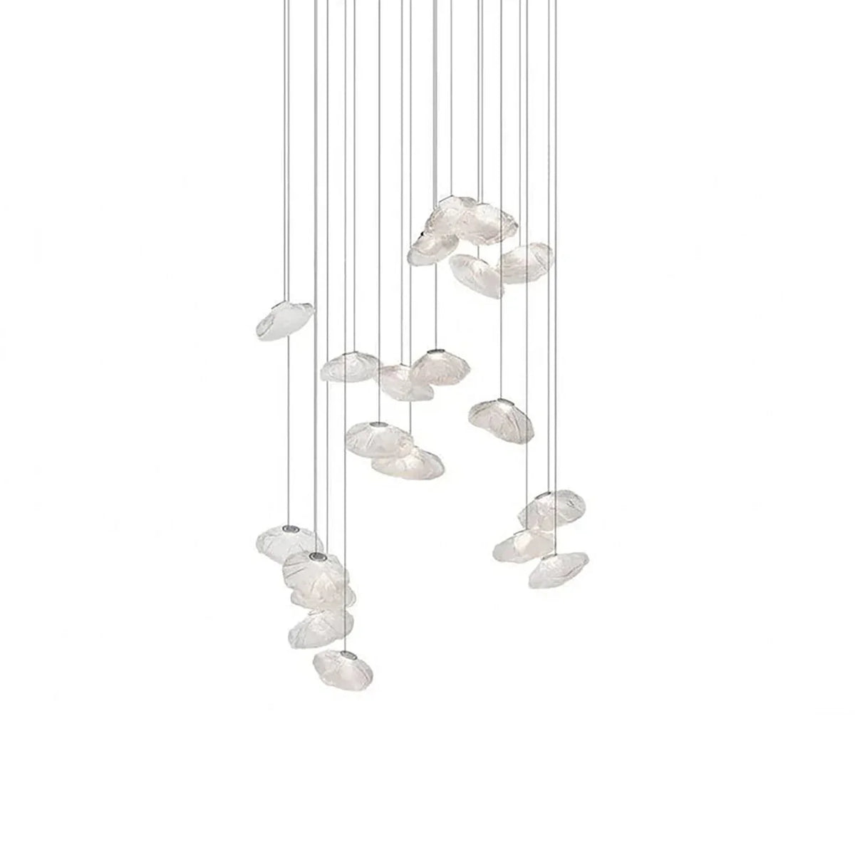 Halo Round Faceted Glass Chandelier