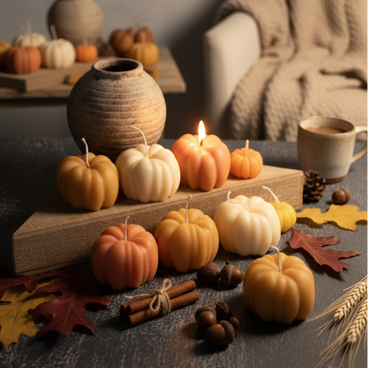 Candela alla zucca | Candela rustica | Candela autunnale