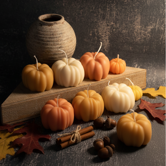 Candela alla zucca | Candela rustica | Candela autunnale