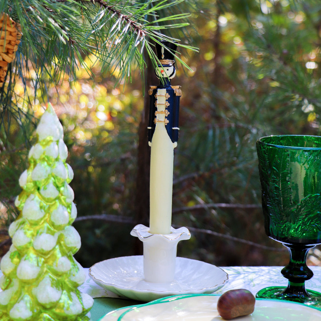 Navy Blue Royal Guard Hand-Painted Candles – Pack of 2