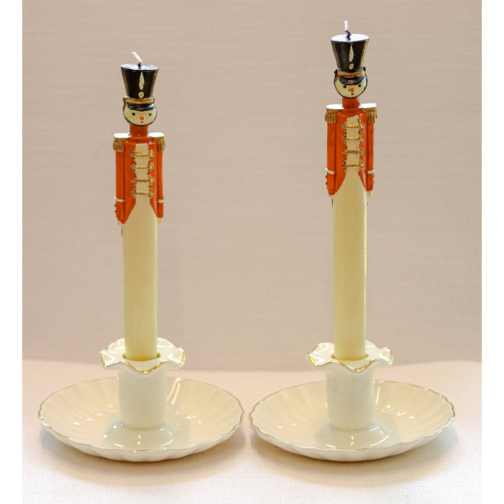 Red Royal Guard Hand-Painted Candles – Pack of 2
