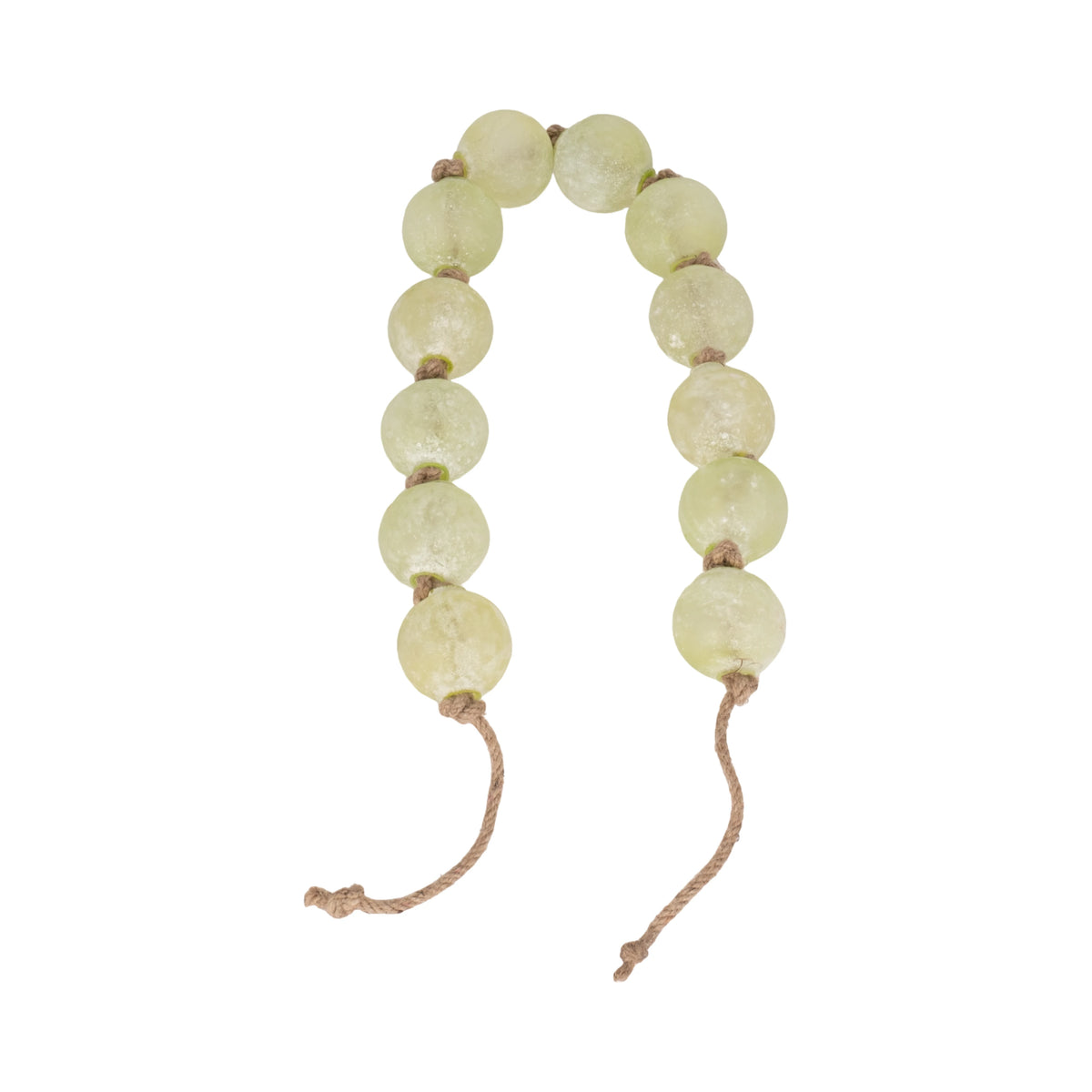 Frosted Glass Bead Garland Jute Cord Accent 3 in 20871