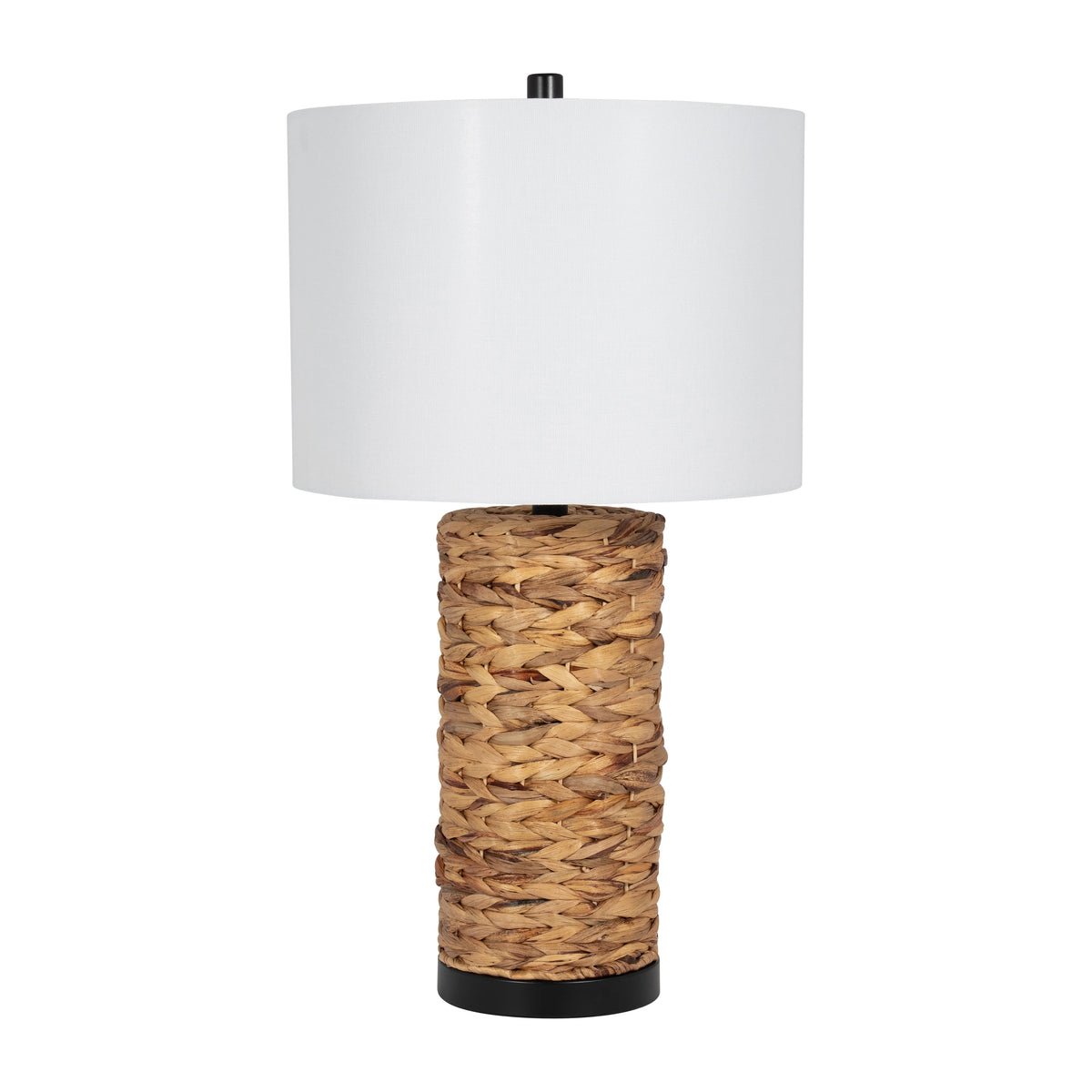 Seabrook Handwoven Seagrass Table Lamp with Linen Shade
