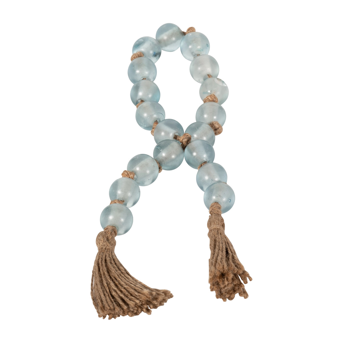 Blue Glass Bead Garland Tassel Accent 2 in 17562