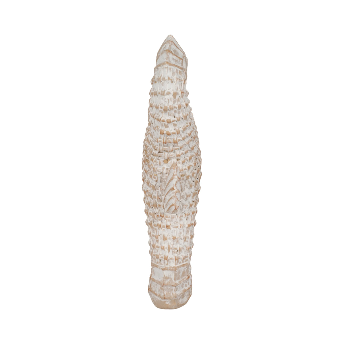 Amalfi Textured Seahorse Sculpture – White & Natural