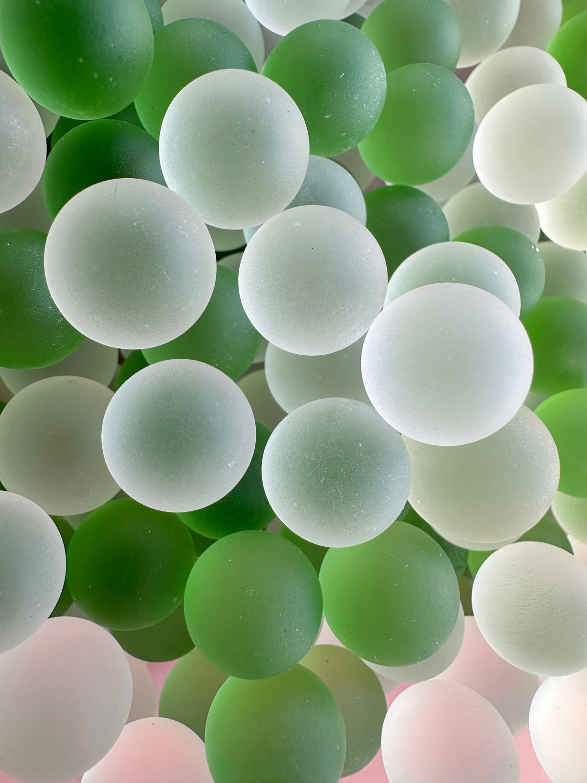 Hand-Tumbled Sea Glass Marbles – Single or 1 lb