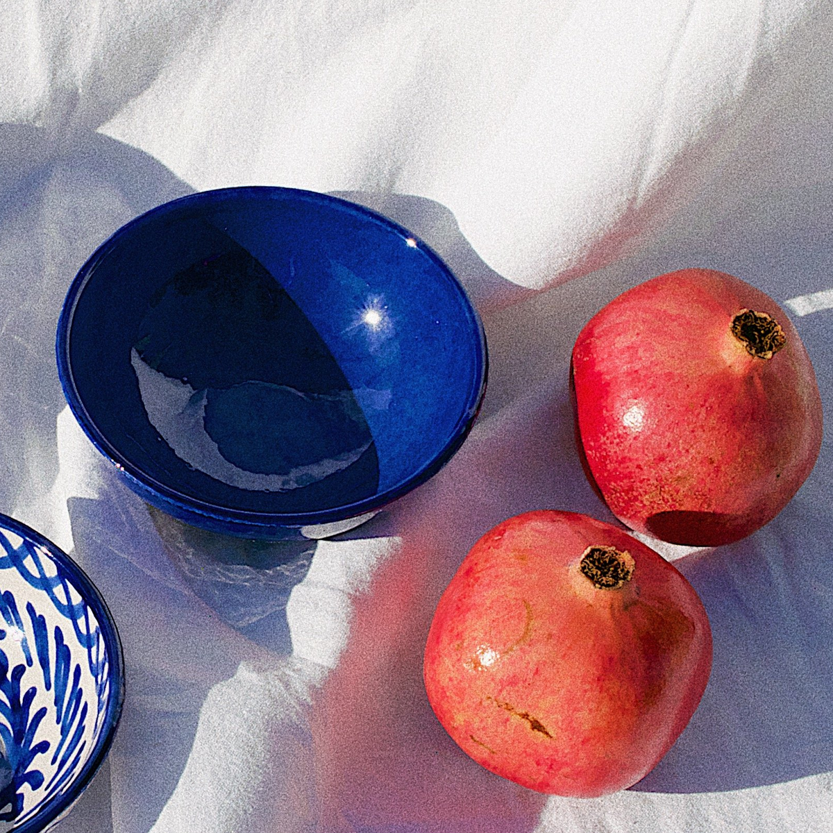 Small bowl with blue glaze