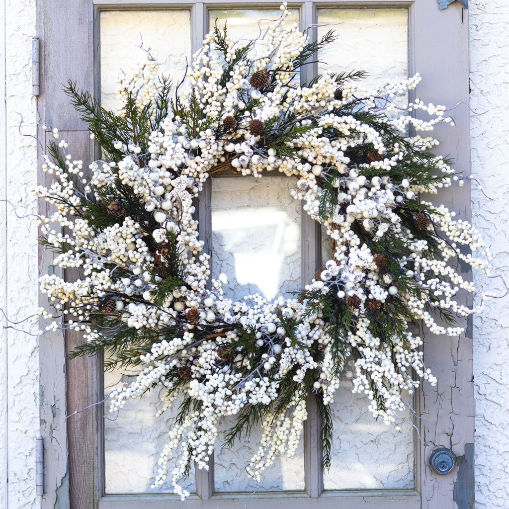 White Berry and Pine Wreath