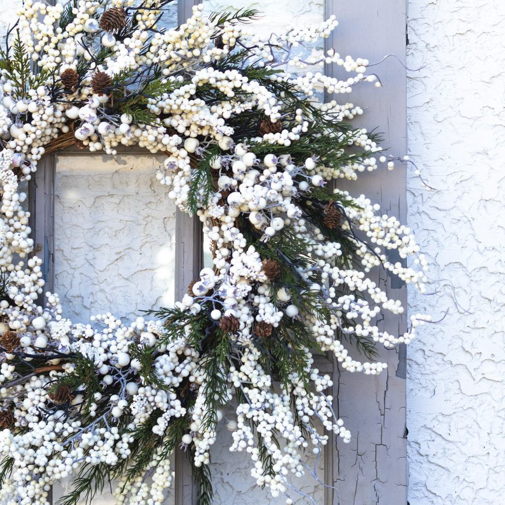 White Berry and Pine Wreath