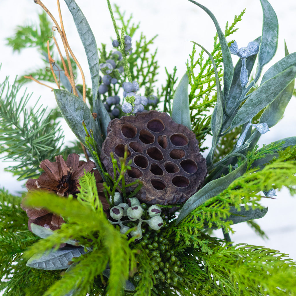 Faux Real Evergreen Holiday Petite Bouquet