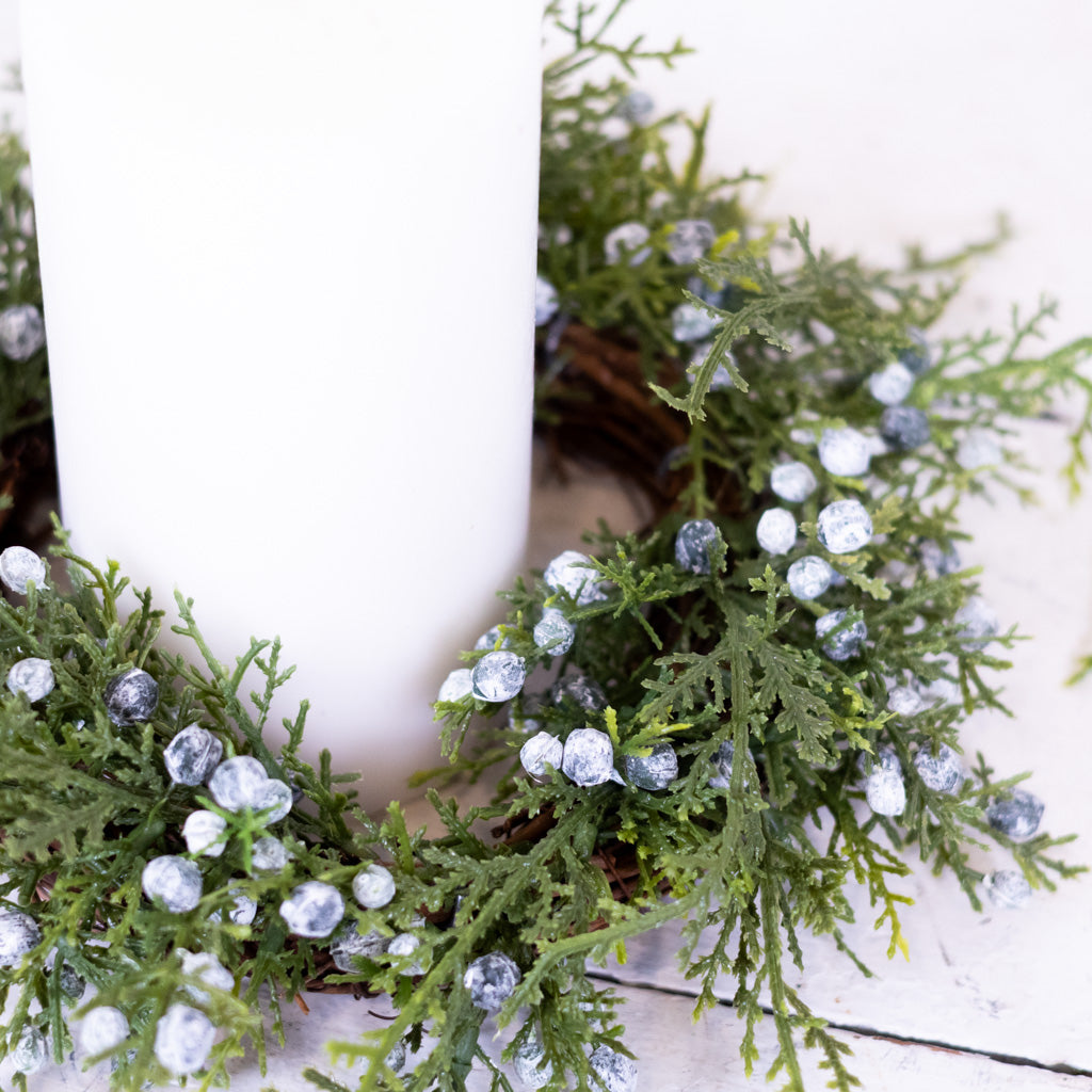 8"D Seeding Juniper Wreath