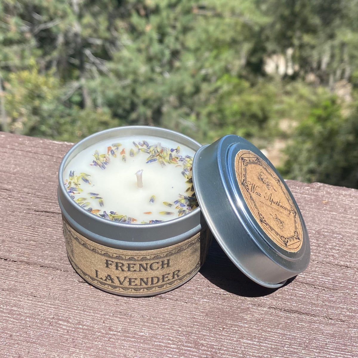 French Lavender Botanical Candle Travel Tin