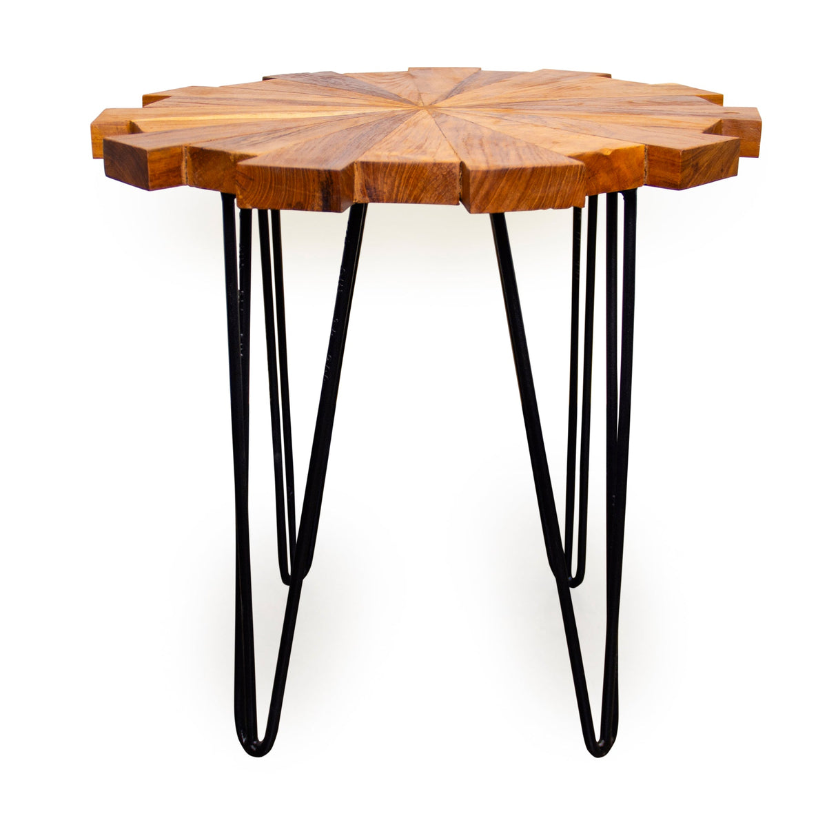 Teak Wood Medallion Accent Table