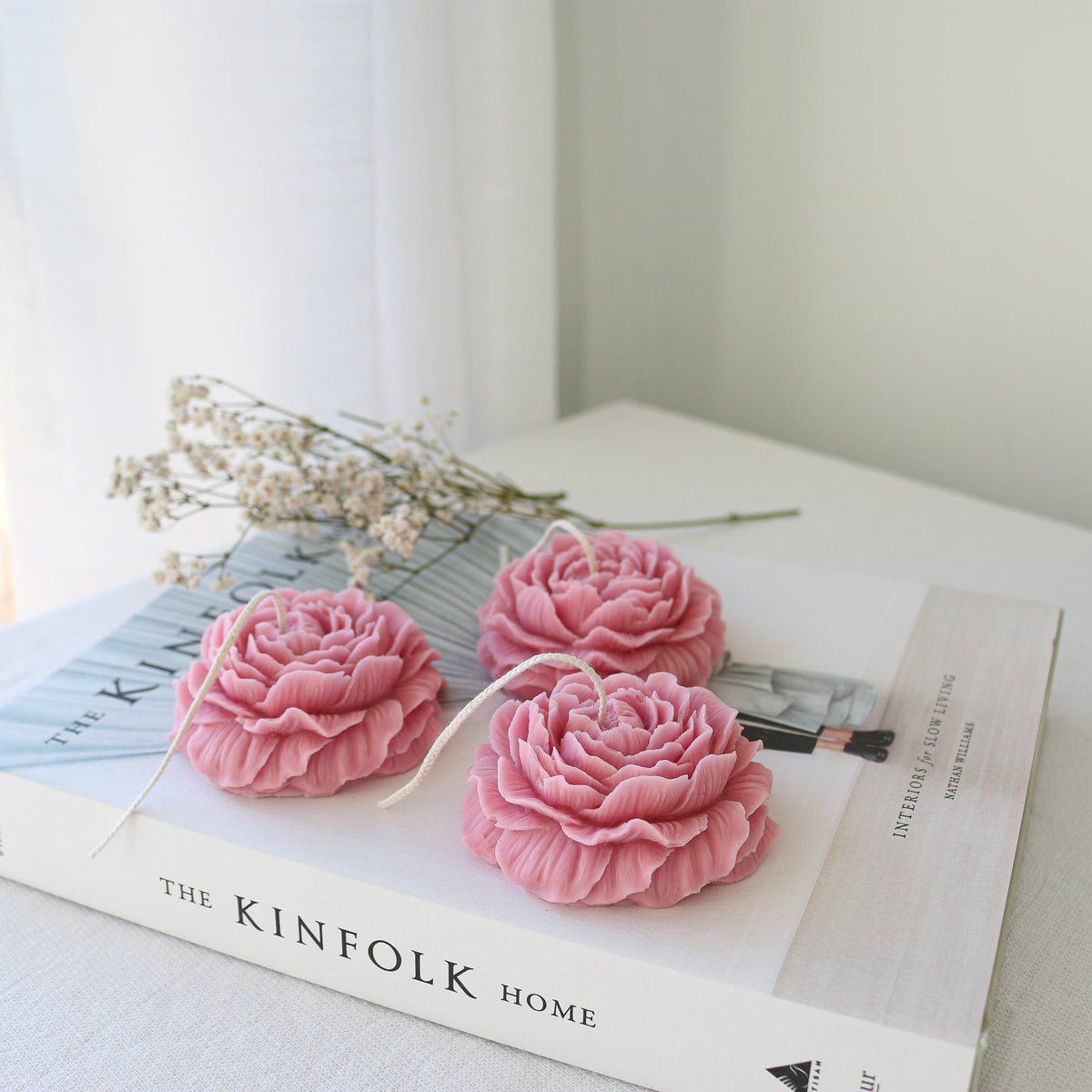Peony Candles, Flower Decorative Candles
