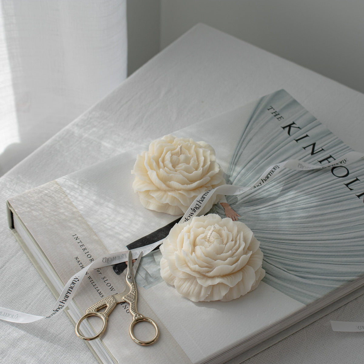 Peony Candles, Flower Decorative Candles