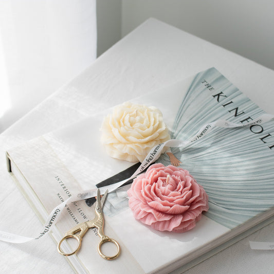 Peony Candles, Flower Decorative Candles