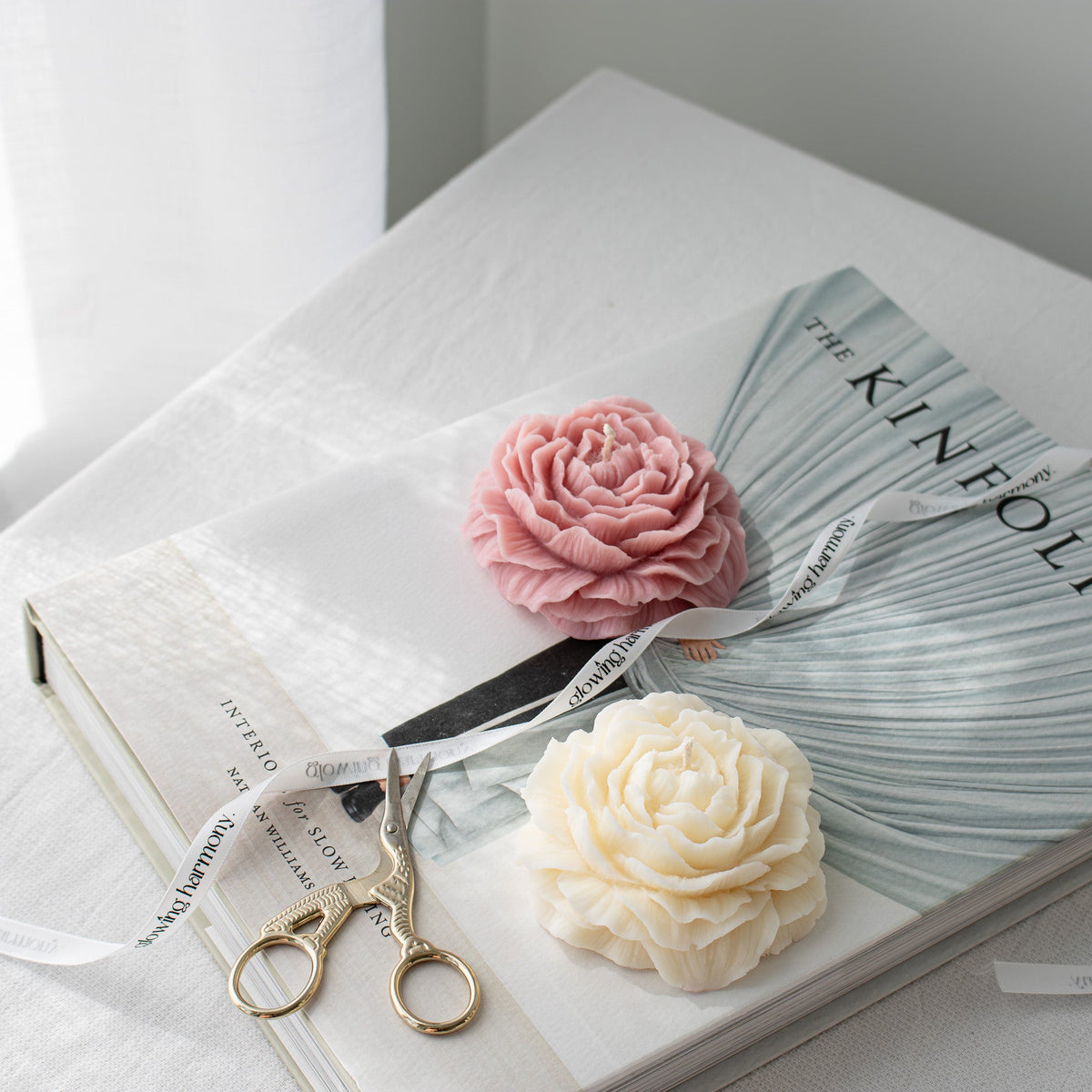 Peony Candles, Flower Decorative Candles