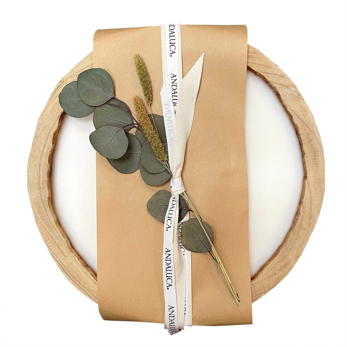 Paulownia Circular Wood Candle 13.5in