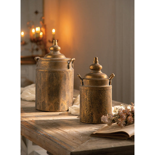 Boîte à épices gaufrée style vintage
