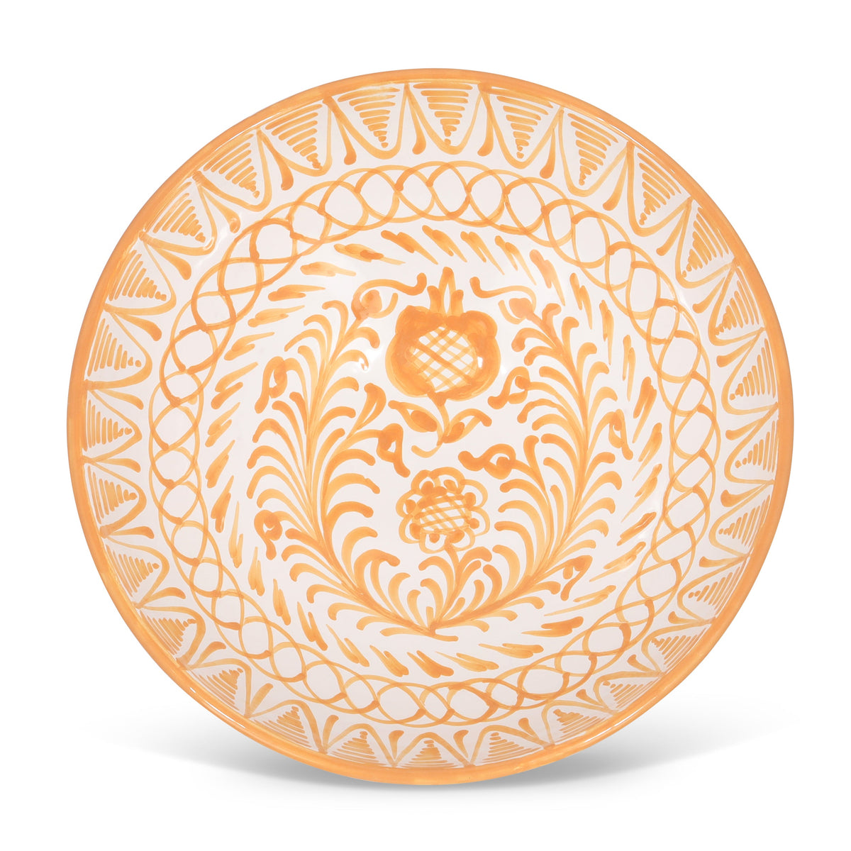 Large bowl with hand painted designs