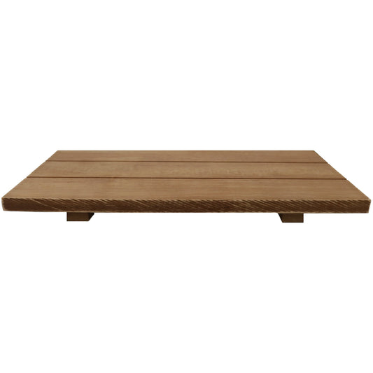 Plateau rectangulaire en bois naturel