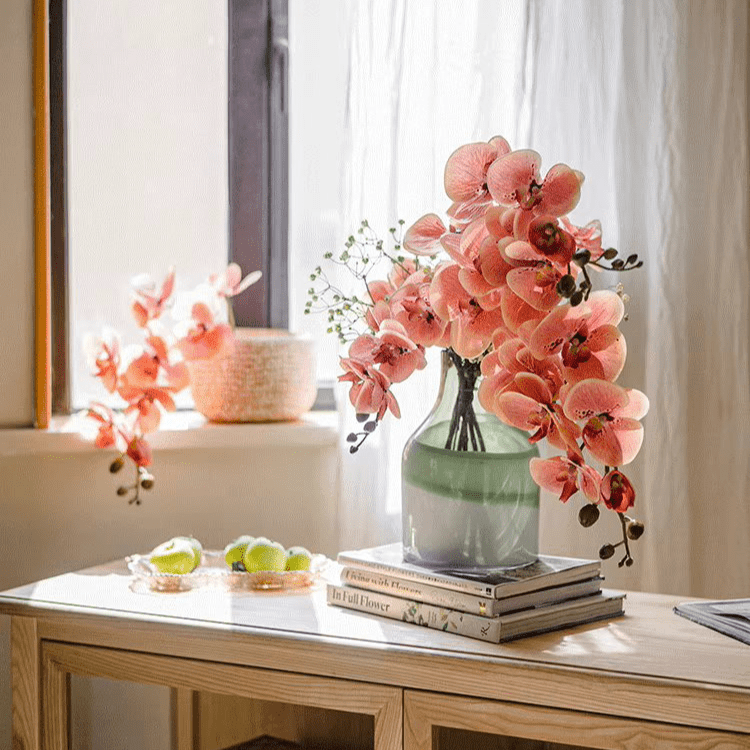 Artificial Butterfly Orchid Stem in Pink 27.5" Tall