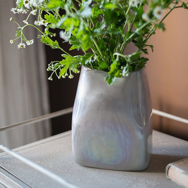 Vaso in vetro artistico con colorazione sfumata
