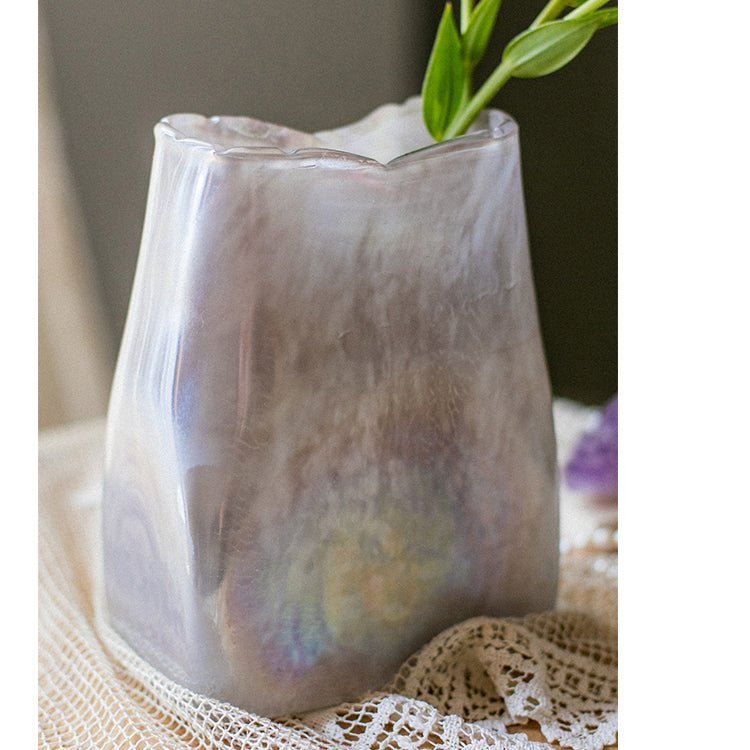 Vaso in vetro artistico con colorazione sfumata