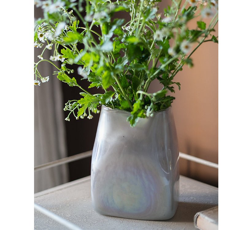 Vaso in vetro artistico con colorazione sfumata
