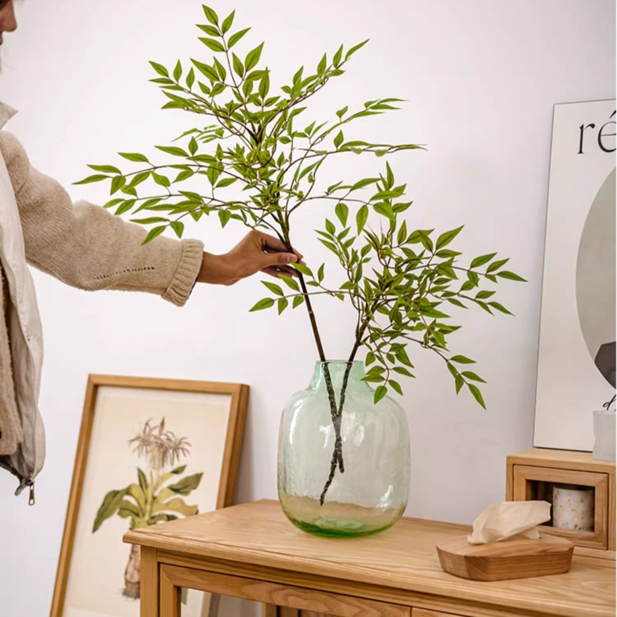 Green Nandina Leaf Stem