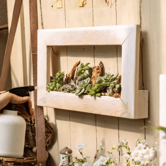 Wood Hanging Floral Frame