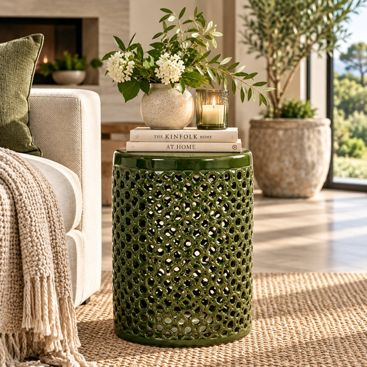 Lanie Ceramic Garden Stool