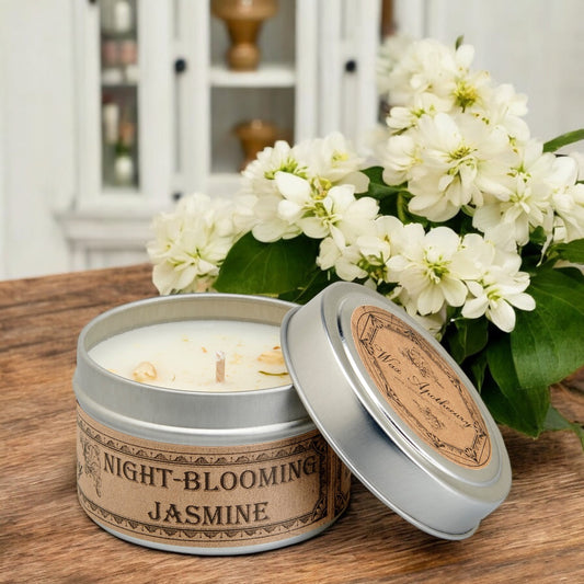 Bougie botanique de voyage au jasmin de nuit