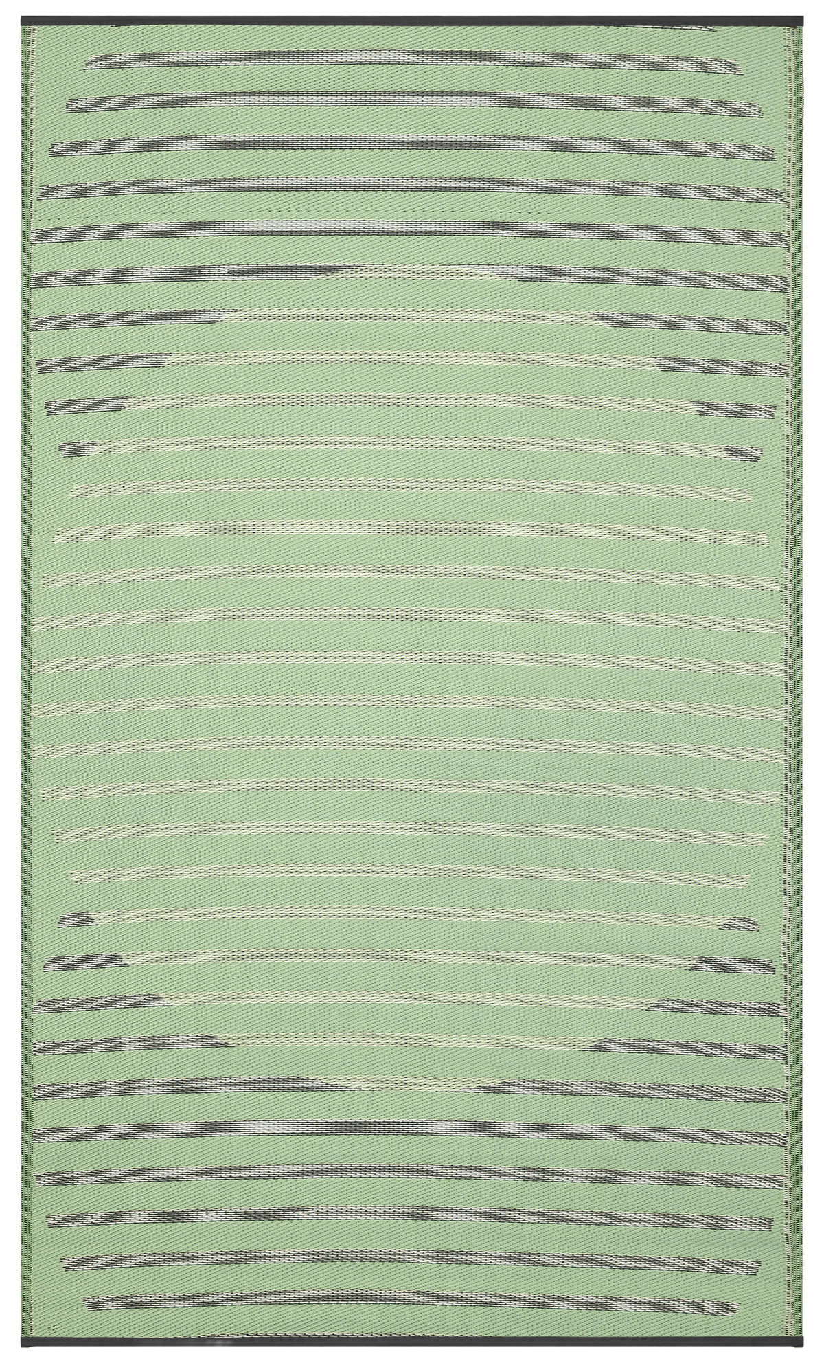 Kyoto - Green Striped Outdoor Rug for Patio