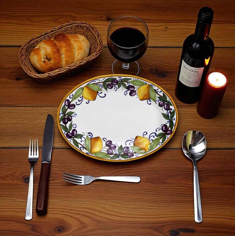 LIMONI POSITANO : Assiette ovale