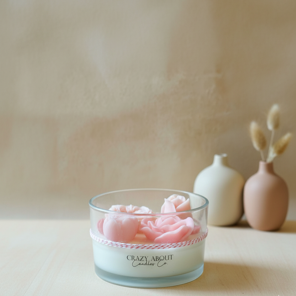 Large Rose-in-a-Jar Soy Candle | 16 oz