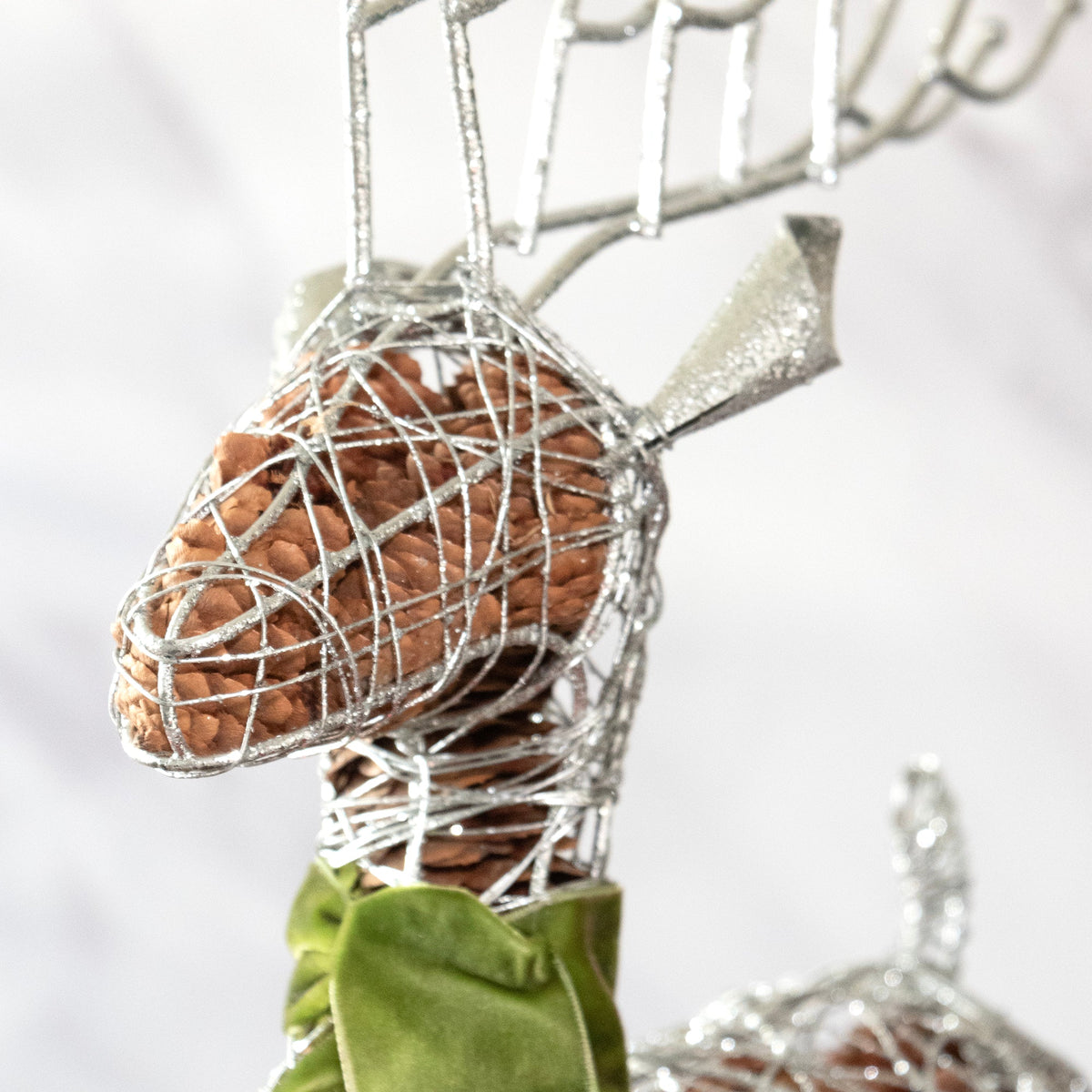 Large Standing Silver Deer Scented Potpourri Décor