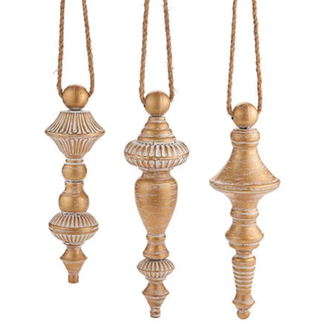 Large Gold Finial Metal Ornament - Luxury Christmas Decor (3 Styles)
