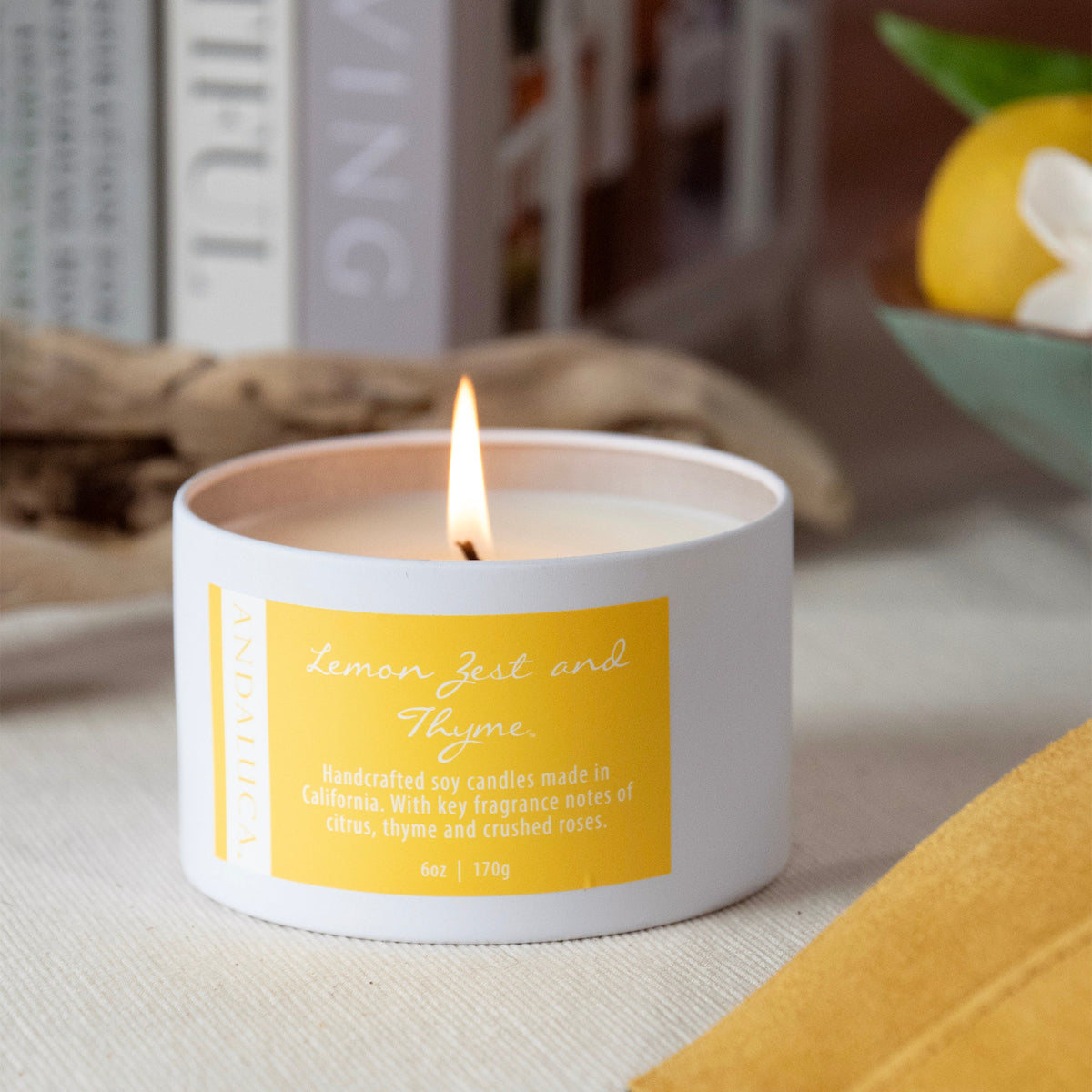 Lemon Zest and Thyme 6 oz. Tin Candle