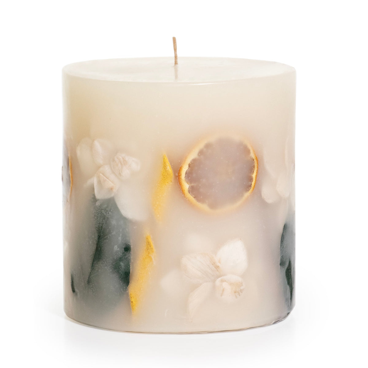 Lemon Zest & Thyme Botanical Pillar Candle