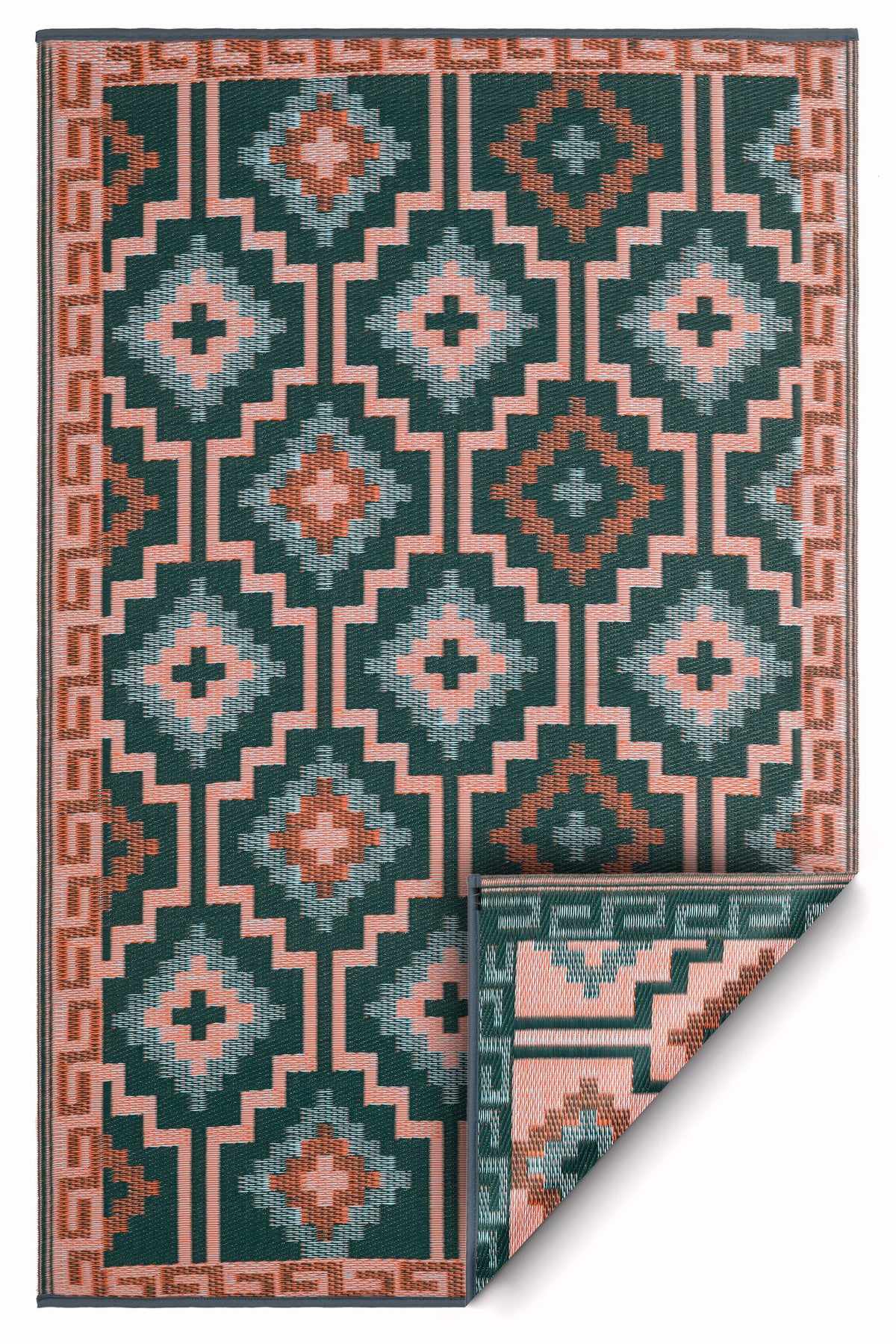 Lhasa - Green Geometric Outdoor Rug for Patio